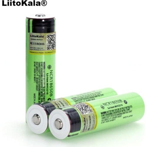 2019 Liitokala Original NCR18650B 3.7 v 3400 mAh 18650 Lithium Rechargeable Battery with Pointed(No PCB) batteries