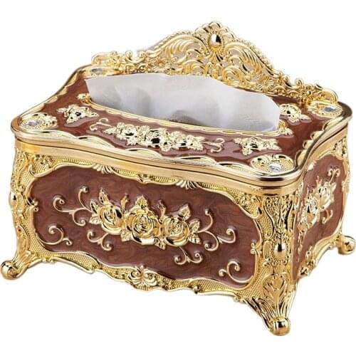 2021 European style acrylic tissue box universal luxury desk napkin box holder home kitchen cafe bar tissue storage box