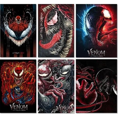 2021 Marvel Venom 2 Latest Movie Poster Let There Be Carnage Wall Art Print Canvas Painting for Modern Home Bar Decoration
