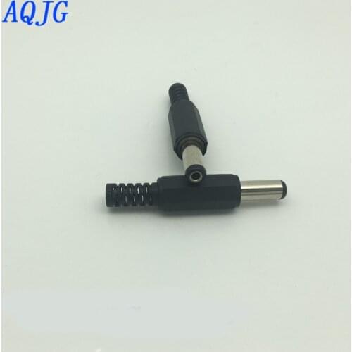 5.5*2.1mm 10PCS/Lot DC power Jack Plug 5.5*2.1MM 9mm short DC005 Charge Connector Male 5.5*2.1MM AQJG