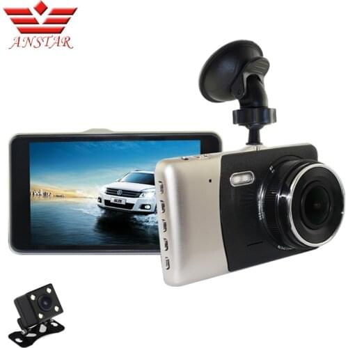 ANSTAR Car DVR 4.0 Inch Dual Lens Car DVR Camera FHD 1080P Dash Cam Video Recorder Night Vision G-sensor Registrator 170 Degree