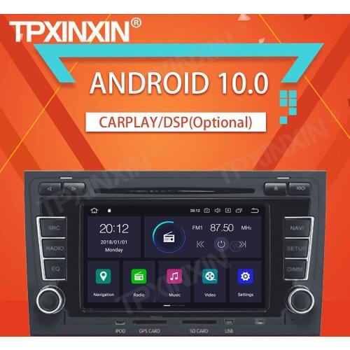 4+64G For AUDI A4 2002-2007 Android10.0 Car Stereo Tape Recorder Multimedia video player GPS Navigation HeadUnit