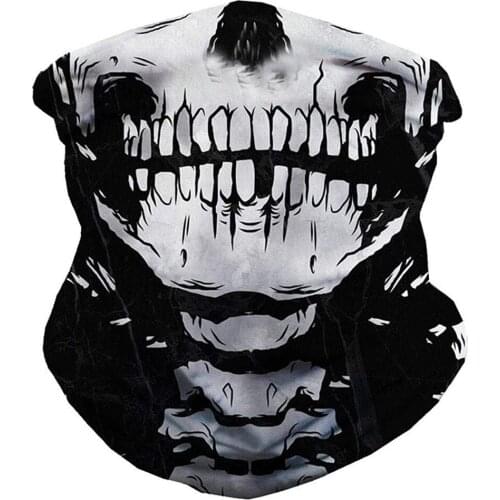 Unisex Bone Bandanas Cycling Motorcycle Head Scarf Sunscreen Tube Neck Warmer Face Mask Ski Balaclava Headband Hiking Scarf 2021