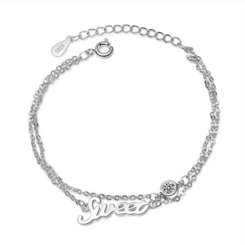 TJP Shining Crystal Round Female Bracelets Jewelry Romantic Sweet Character Girl Bracelet For Women Engagement Accessories Lady