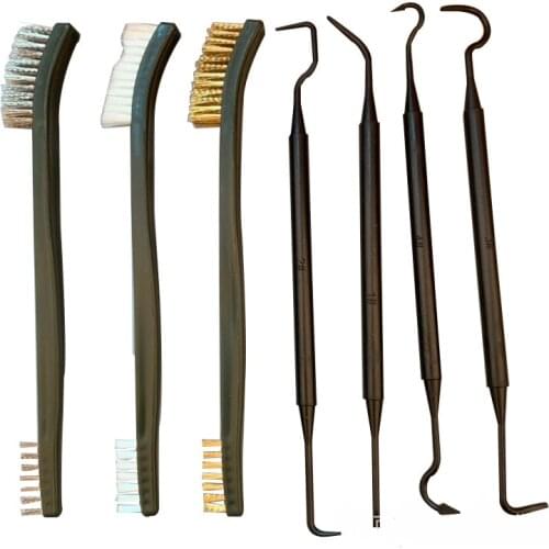 Double Head Nylon Tube Brush Hook Gun Brush Hunting Polishing Brush Copper Wire Brush Hunting Accessories Cleaning Tool