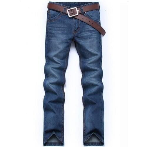 Jeans Men Hot Sale New Arrival Four Season Men Jeans,retail & Slim Straight Black/blue Color Brand Cotton