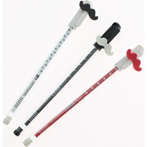 Ellen Brook 1 Piece Korean Stationery Fashion Cartoon Cute Mustache Pen Advertising Gel Pen School Office Supplies Gift