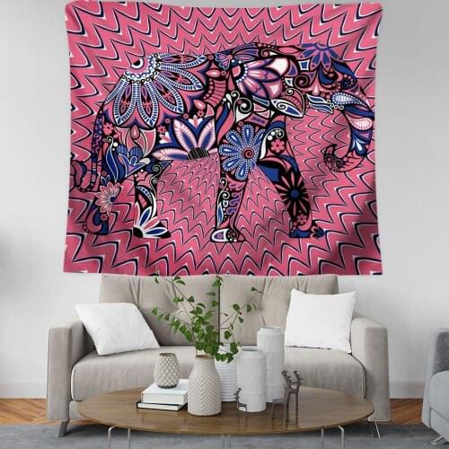 PLstar Cosmos Watercolor Elephants Tapestry 3D Printing Tapestrying Rectangular Home Decor Wall Hanging New style-4