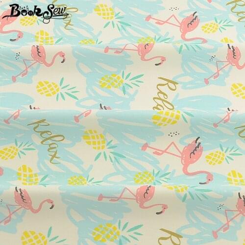 Booksew Quilting Patchwork Sewing Light Green Type Printed Animals 100% Cotton Twill DIY Cloth Tissu Coton Textile Fabric Meter