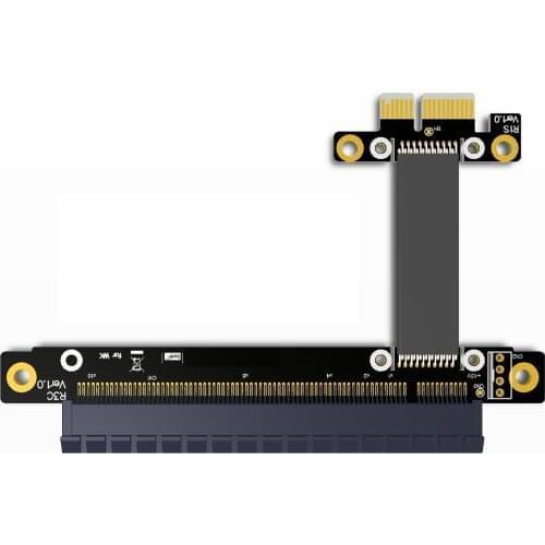 Jimier 30cm 40cm 50cm 60cm PCI-E Gen3.0 1x To 16x Riser Cable PCI-Express PCI-E X16 Extender Right Angled Elbow Design