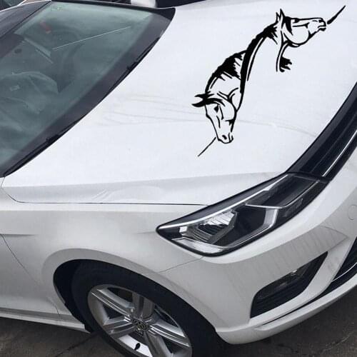 Creative Two Horses Graphical Funny Animal Reflective PET Car Sticker Decal car accessories наклейки на авто