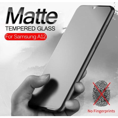 For Samsung A12 Glass Frosted Matte Tempered Glass For Samsung Galaxy A12 A 12 12A A125F Screen Protector Phone Protective Film