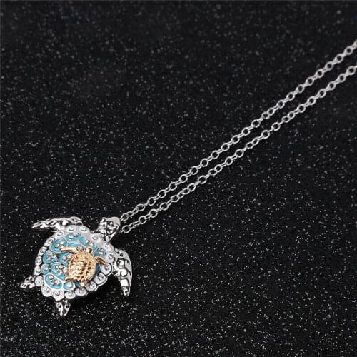 Trendy Animal Sea Turtle Necklaces Pendant Mother and Baby Necklace