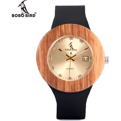 BOBO BIRD Wood Watch Men часы мужские наручные Japan 2035 Miyota Movement Quartz Watches Unisex with Calendar in gift Box