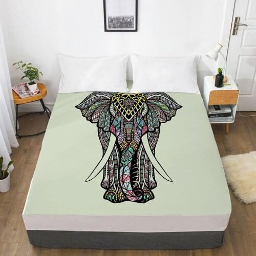 Customize Fitted Sheets Mattress Cover With Elastic Band 3D Bedsheet Linens 200x220 150x200 Bed Sheet Bedding Bohemia
