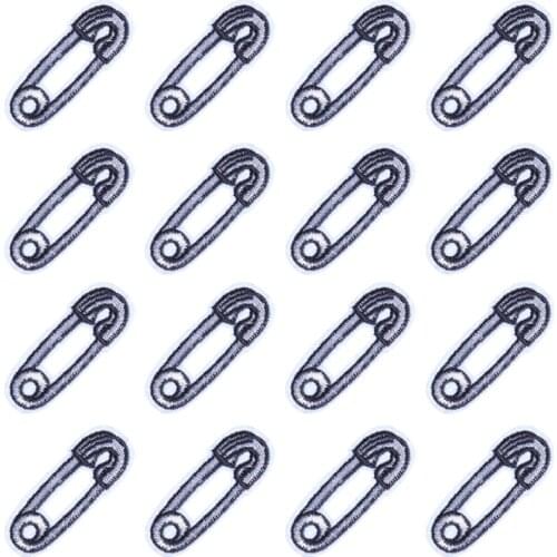 Prajna 10PCS Punk Pin Iron On Patches On Clothes Embroideried Patches For Clothing Thermoadhesive Patches DIY Applique Stickers