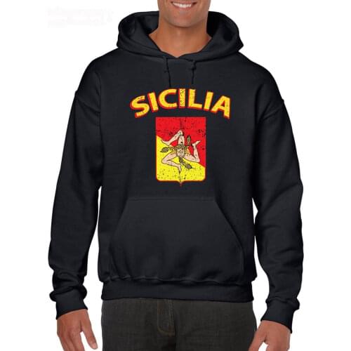 New 2019 Fashion Hoodies MenS High Quality Tops Hipster Tees Sicilia Italia Flag, Sicilian, Sicily Italy, Sicilia Sweatshirt