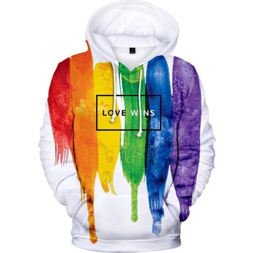 New Fashion LGBT Love Hoodies Men/women Lesbian Gay Harajuku 3D Print LGBT pride Sweatshirt Men/women LGBT Flag Pullover Clothes