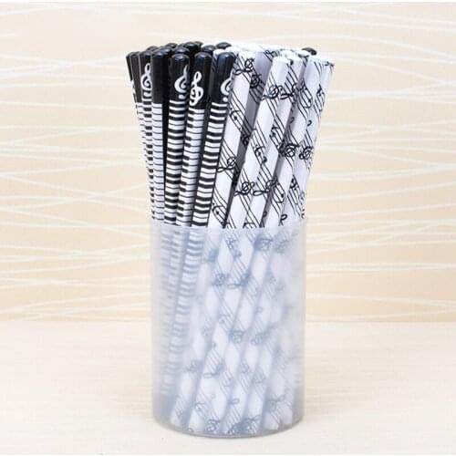 Wholesale 68pcs/Set * HB Wooden Standard Pencils With Music Piano Design Students Primary School Stationery Gifts