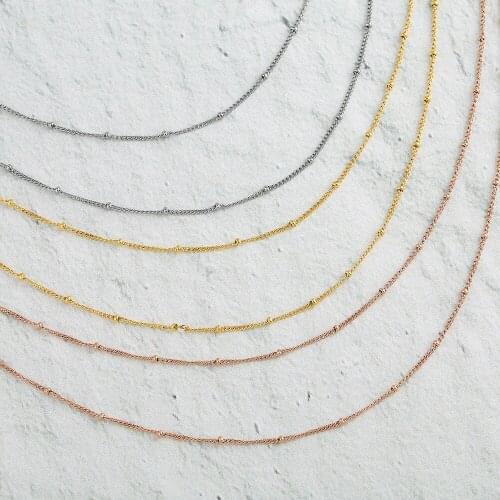 Wholesale Ball Bead Choker Necklace Stainless steel Spotted Double Layer simple style elegant for Valentines Day 10pcs/lot