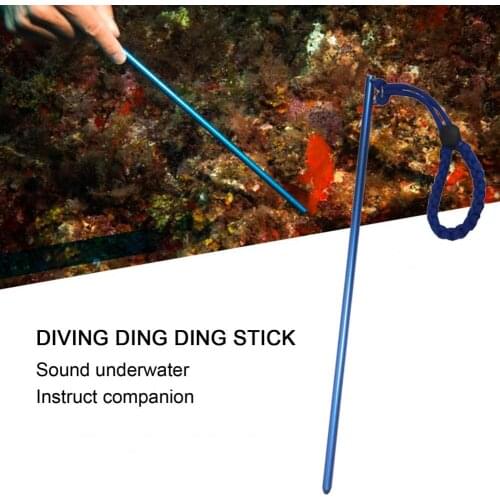 1 pc diving pole strong aluminum alloy multi-color tinker stick probe with anti-lost nylon hand strap diving sports accessories