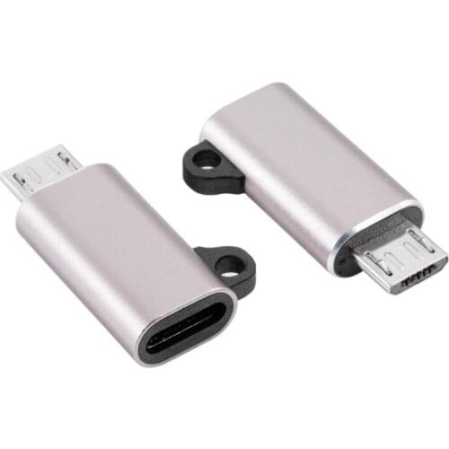 Male Micro USB To Type C Adapter OTG MicroUSB Support USB C Flash Drive External USB Type C DAC with Hanging Buckle