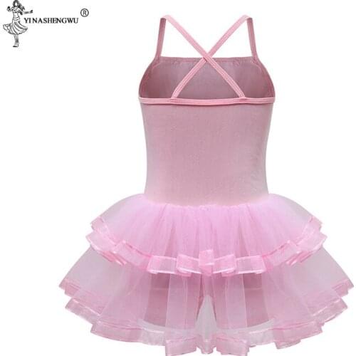 Kids Girls Sequins Ballet Tutu Dance Dress Gymnastics Leotard Dress Ballet Dancewear For Kids Ballerina Performance Costumes