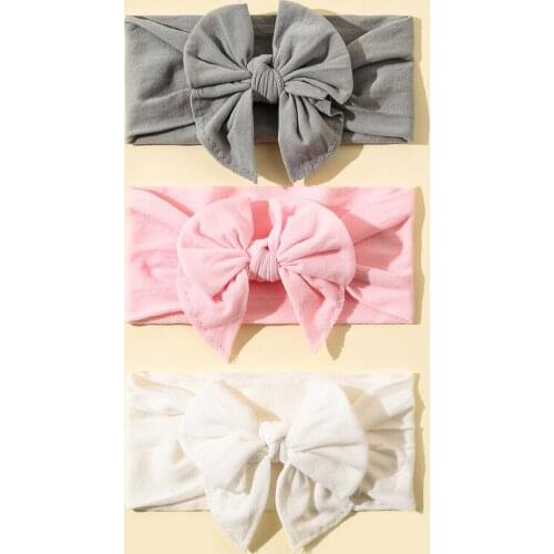 3Pcs Baby Girl Headband Newborn Headwear Rabbit Ear Headwrap Infant Hair Accessories Bows