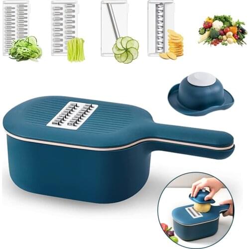 Vegetable Cutter Mandoline Slicer Grater Potato Carrot Cheese Cutter Food Fruit Onion Chopper Drain Basket Kitchen Accessories