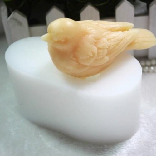 Silicone molds 3D Bird sparrow Handmade Soap mold DIY mould cake fandant cake tools aroma stone molds for cake decorations