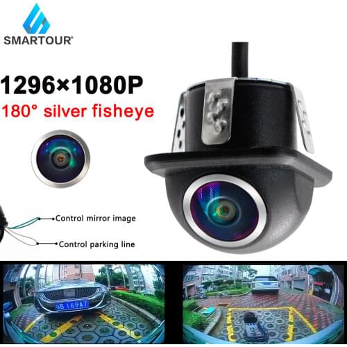 Smartour Golden 180deg Fisheye Lens Car Rear Side front View Camera Wide Angle Reversing Backup Camera Night Vision Waterproof