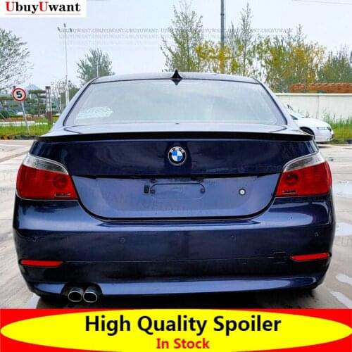 For E60 BMW M5 5 Series 520i 523i 525i 528i 530i 2005-2010 Spoiler High Quality ABS Material Car Rear Wing Primer Color Spoiler