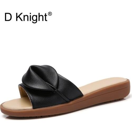 New Fashion Women Flat Slippers Ladies Casual Non-slip Beach Slippers Size 35-40 Open Toe Slip-on Summer Flats Female Sliders