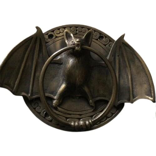 Solid Brass Retro Bats Door Knocker Heavy Duty Doorknocker Home Front Door Decoration Stock Door Hardware HardwareHome Improvem