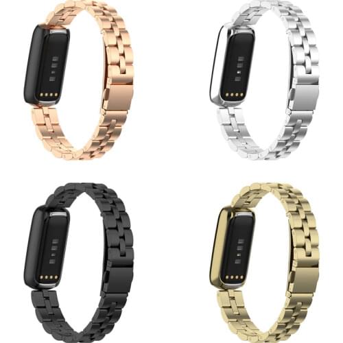 Women Stainless Steel Watch Strap For Fitbit Luxe Wristbands Accessories Sport Watchband For Fitbit Luxe Bracelet Metal