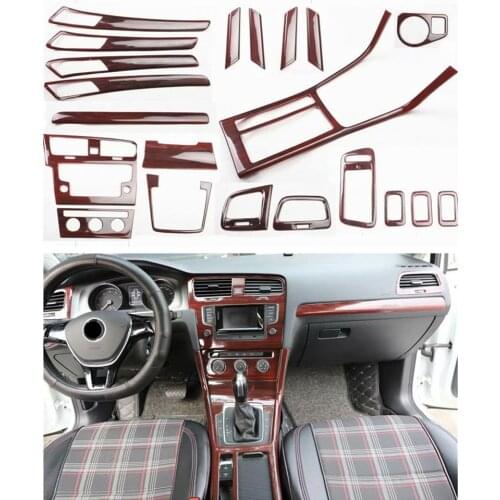 1lot Car stickers Mahogany inside decoration cover for 2014-2019 Volkswagen VW golf 7 MK7