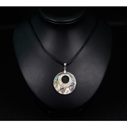 1pc natural Sea Shell water drop pendant Necklace for Women Fashion simple punk rope chain necklace for girls