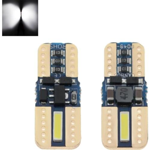 10PCS T10 LED Bulb W5W Canbus 168 T10 7020 2SMD Car LED Clearance Light Reading Lights 12V White