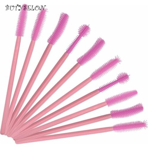 100pcs Multiple shapes Brushes Mascara Wands Applicator Wand Eyes Silicone Brushes for Eyelash Extension
