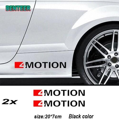 2pcs 4MOTION Car Side Body Sticker For Volkswagen R Golf Polo GTI B6 R36 B7L CC Touran mk1 mk2 mk3 mk4 mk5 mk6 mk7 Passat Caddy