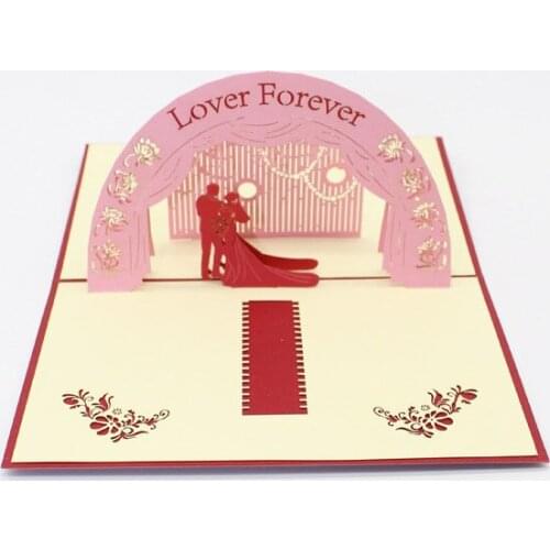 3D Laser Cut Handmade Carving Carpet Wedding Lover Forever Paper Invitation Greeting Cards PostCard Wedding Party Creative Gift