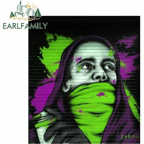 EARLFAMILY 13cm x 11.2cm for Grafitti Street Art Car Sticker Waterproof Motocycle Personality JDM Assessoires SUV Vehicle Decal