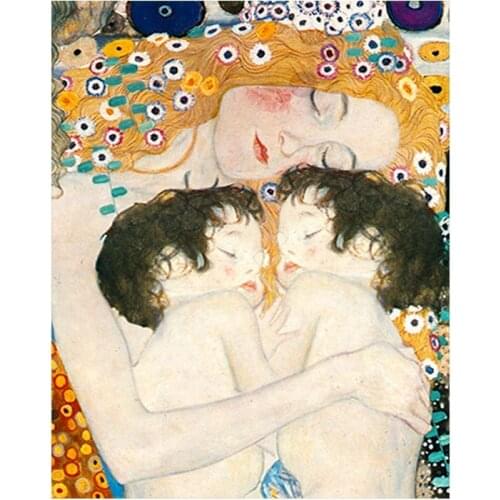 GATYZTORY Women And Children DIY Painting By Numbers HandPainted Oil Painting On Canvas Wall Art Picture 40*50 Home Decoration