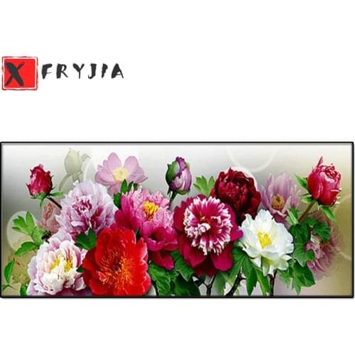 Chinese Peony Trends 5D DIY Diamond Embroidery Flowers Design full round square Diamond Painting Picture Bead Stone home decor