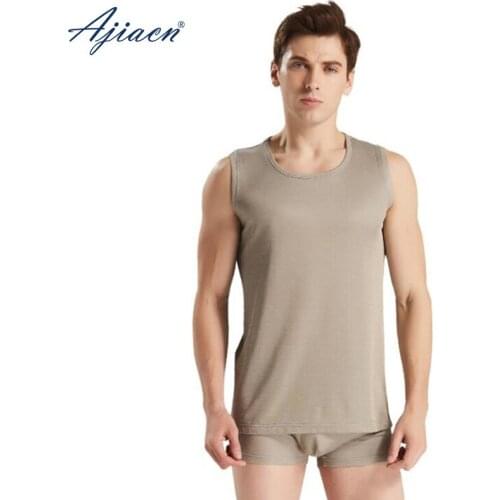 Electromagnetic radiation protective undershirt and boxer shorts Monitoring room EMF shielding 34.2% silver fiber underwear sets