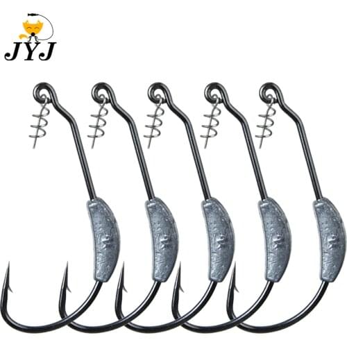Exposed Jig Crank Head Barbed Hook 2g 2.5g 3g 4g 5g 7g 9g Crank Offset Fishing Hook Fish Hooks Fit for Texas Rigs Fishing Tackle