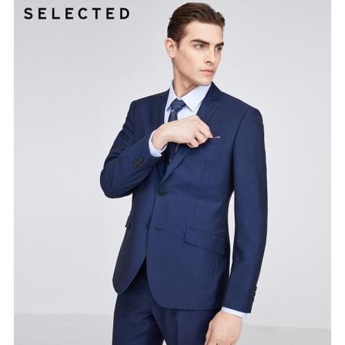 SELECTED Mens Pure Color Jacket New Business Casual Blazer S|42015X505