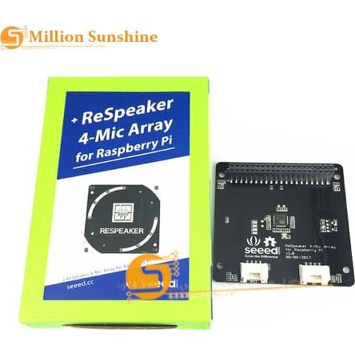 Raspberry Pi 3 for ReSpeaker 4-Mic Array for Raspberry Pi 4 Microphones Array for AI Voice Quad-microphone Expansion Board