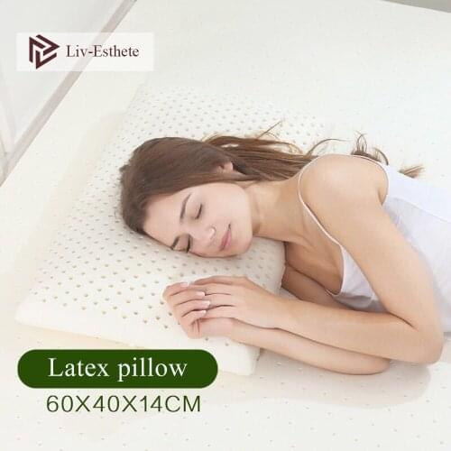 Liv-Esthete Sleep Natural Latex Pillow Massage Pillows Orthopedic Pillow kussens Oreiller Almohada Cervical Memory Pillow