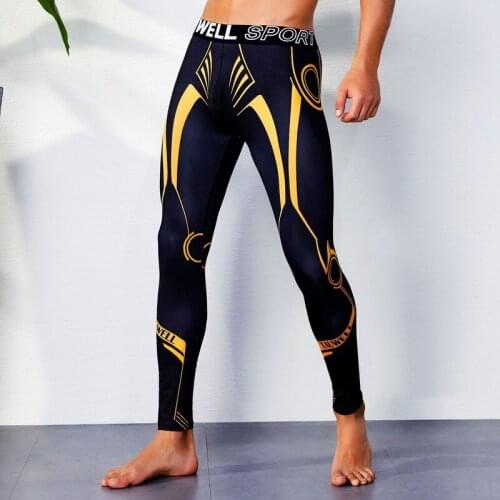 Men Pants Sleep Bottoms Printed Elastic Gym Yoga Long Pants Fitness Sports Joggers Jogging Trousers Casual Sweatpants Plus Size